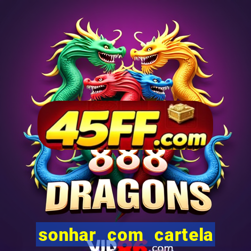 sonhar com cartela de bingo